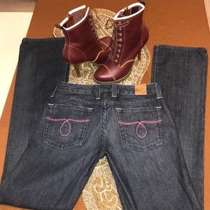 LUCKY BRAND cotton/spandex 5 pocket bootcut jeans
